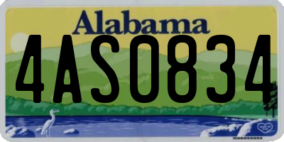 AL license plate 4AS0834