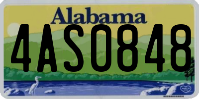 AL license plate 4AS0848