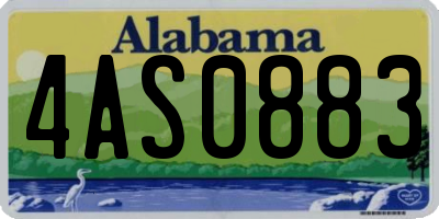 AL license plate 4AS0883