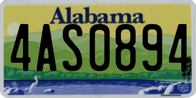 AL license plate 4AS0894