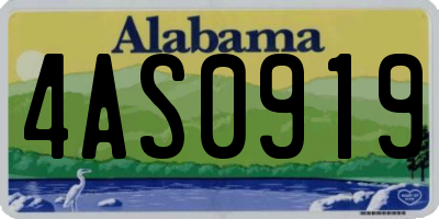 AL license plate 4AS0919