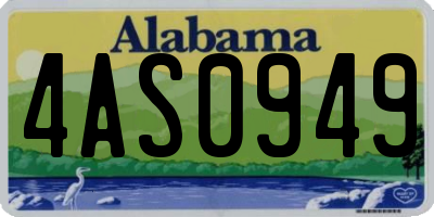 AL license plate 4AS0949