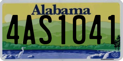 AL license plate 4AS1041