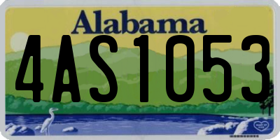 AL license plate 4AS1053