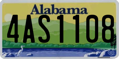 AL license plate 4AS1108