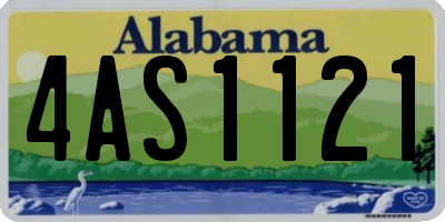 AL license plate 4AS1121
