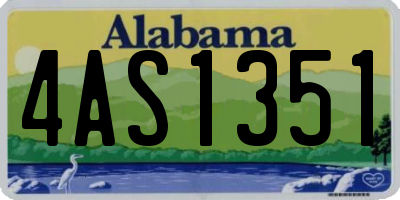 AL license plate 4AS1351