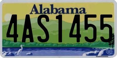 AL license plate 4AS1455