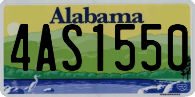 AL license plate 4AS1550