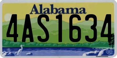 AL license plate 4AS1634
