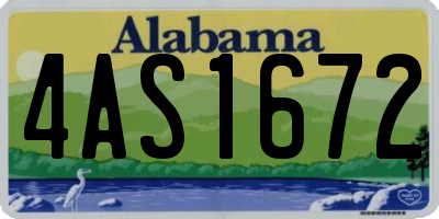 AL license plate 4AS1672