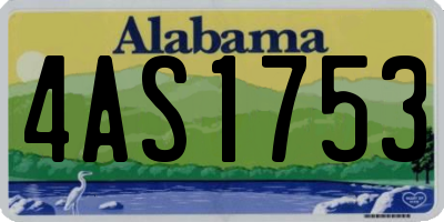 AL license plate 4AS1753