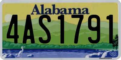 AL license plate 4AS1791