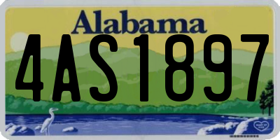 AL license plate 4AS1897