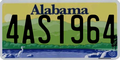 AL license plate 4AS1964