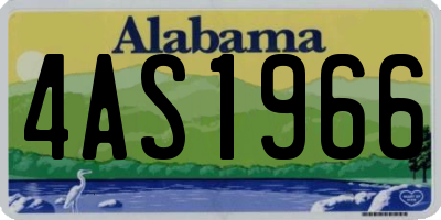 AL license plate 4AS1966