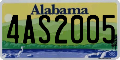 AL license plate 4AS2005