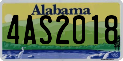 AL license plate 4AS2018