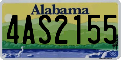 AL license plate 4AS2155