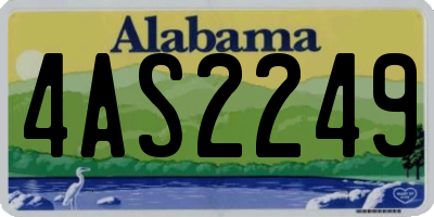 AL license plate 4AS2249