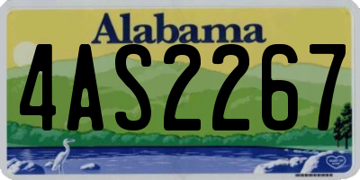 AL license plate 4AS2267