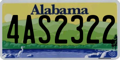 AL license plate 4AS2322