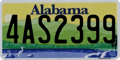 AL license plate 4AS2399