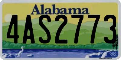 AL license plate 4AS2773