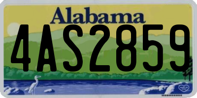 AL license plate 4AS2859