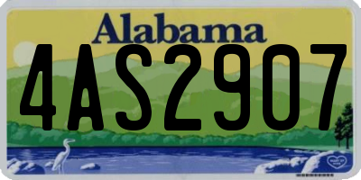 AL license plate 4AS2907
