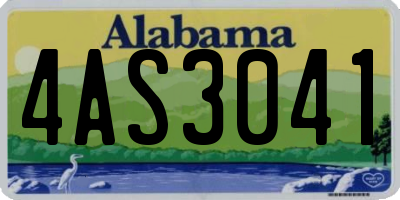 AL license plate 4AS3041