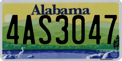 AL license plate 4AS3047