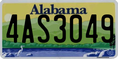 AL license plate 4AS3049