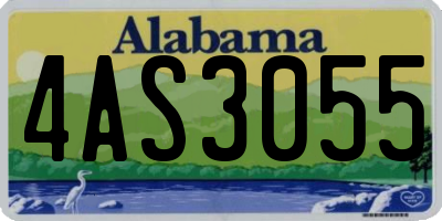 AL license plate 4AS3055