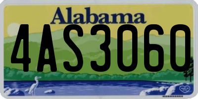 AL license plate 4AS3060