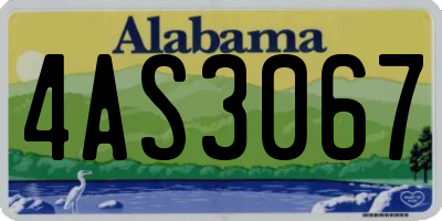AL license plate 4AS3067