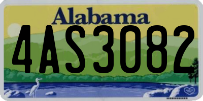 AL license plate 4AS3082