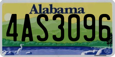 AL license plate 4AS3096
