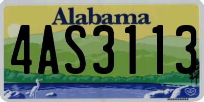 AL license plate 4AS3113