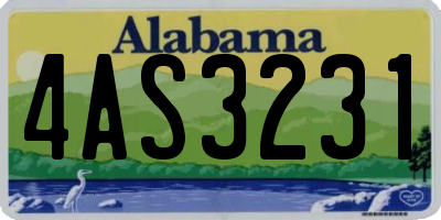 AL license plate 4AS3231
