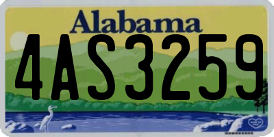 AL license plate 4AS3259