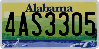 AL license plate 4AS3305