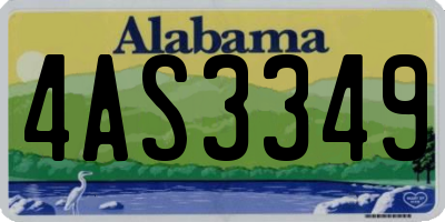 AL license plate 4AS3349