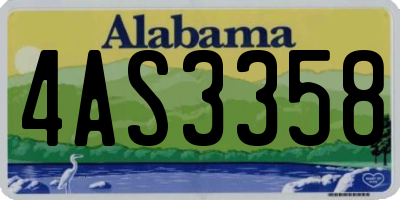 AL license plate 4AS3358