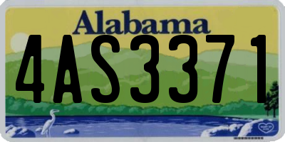 AL license plate 4AS3371