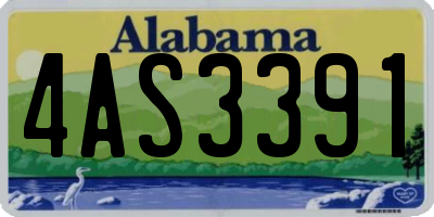 AL license plate 4AS3391