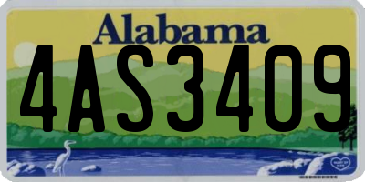 AL license plate 4AS3409