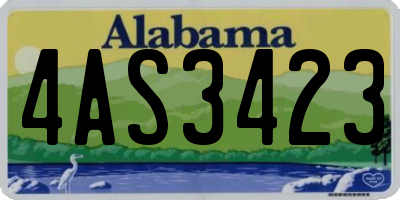 AL license plate 4AS3423