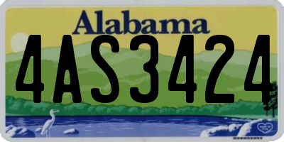 AL license plate 4AS3424