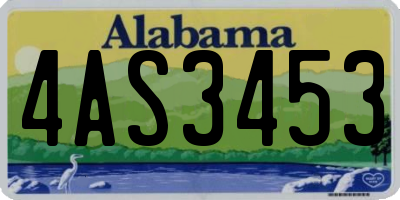 AL license plate 4AS3453